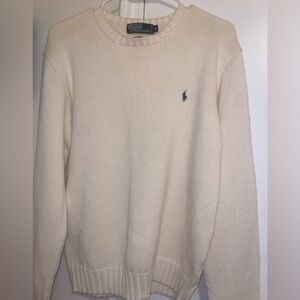 Ralph Lauren Men's Cream Crewneck Sweater